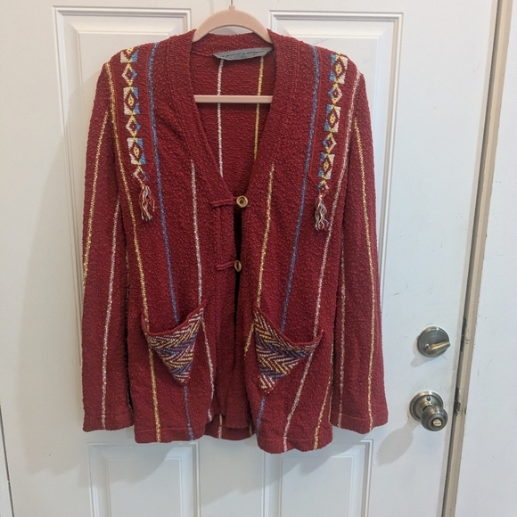 Raquel Allegra Geometric Cardigan Sweater - Picture 3 of 6